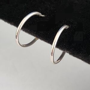 Elegant Sterling Silver Hoop Earrings